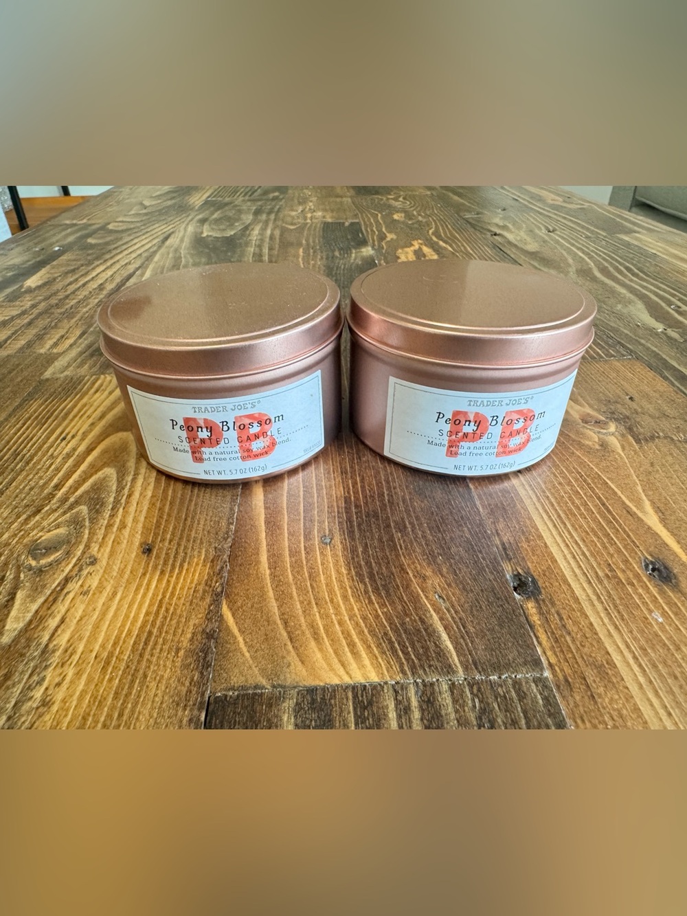 Trader Joe’s Peony Blossom Scented Candles